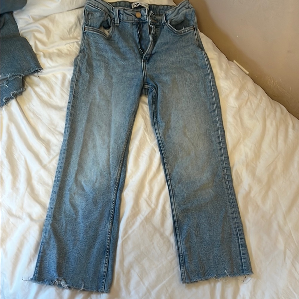 Zara Light Blue Flare Women's Jeans